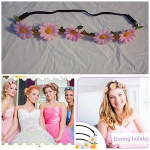 Chunyin Flower Headband Floral Crown Hippie Wedding Festival Party Cosplay Fun